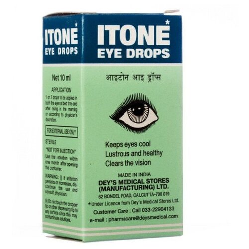   Dey's Medical Stores (Mfg.) Limited Itone eye drops, 20 , 10 , 10    -     , -  