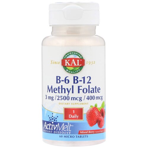    KAL B-6 B-12 Methyl Folate, 60 , 60 .   -     , -  