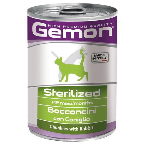       Gemon Cat Adult Sterilised Bocconcini con Coniglio,  , 6 .  415  (  )   -     , -,   