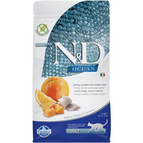   N&D OCEAN LINE   OCEAN HERRING, PUMPKIN&ORANGE Adult, 1,5    -     , -,   