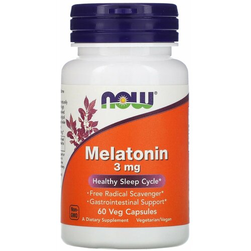 ���� ������� NOW Melatonin, 60 �, 0.3 ��, 3 ��, 60 ��., ������ ������