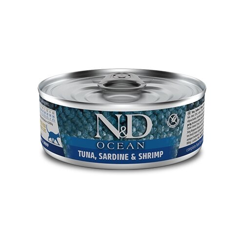  FARMINA CAT N&D OCEAN TUNA, SARDINE & SHRIMPS      ,    (70   12 )   -     , -,   