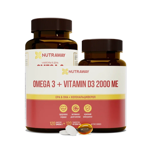    3 (OMEGA 3) 1350  120  + Vitamin D3 ( 3) 2000ME 120  Nutraway   -     , -  