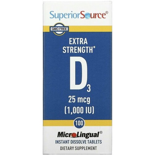  Superior Source,  D3    , 25  (1000 ), 100   MicroLingual   -     , -  