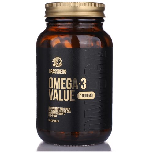 ���� Grassberg Omega-3 Value ����., 1000 ��, 60 ��., ������ ������