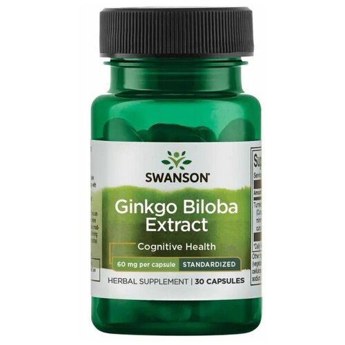  Ginkgo Biloba Extract - Standardized 60 mg 30 Caps   -     , -  