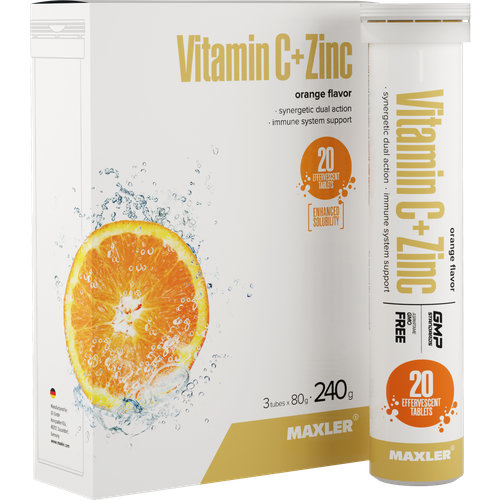 ���� MAXLER Vitamin C + Zinc ���. ���., 240 �, 20 ��., 3 ��., ��������, ������ ������