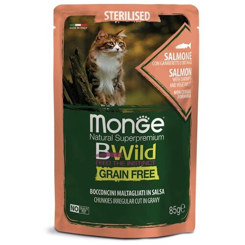       Monge Cat BWILD Grain Free Salmone, ,  ,  , 28 .  85  (  )   -     , -,   