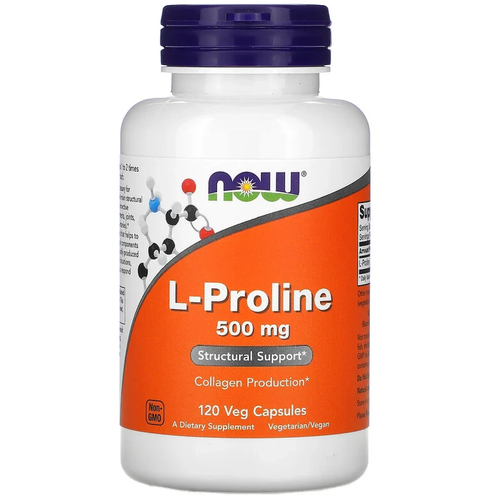 ���� ������� NOW L-Proline, 500 ��, 120 ��., ������ ������