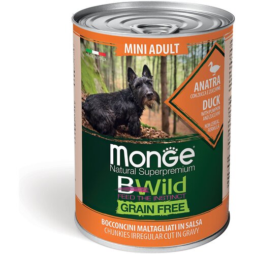     Monge Dog BWILD Grain Free Mini Adult ANATRA, , ,  ,  , 5 .  400  (  )   -     , -,   