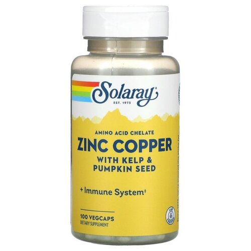   Solaray Zinc Copper with Kelp & Pumpkin Seed, 90 , 100 .   -     , -  