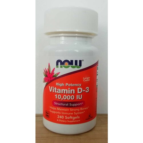  NOW Vitamin D3 10000 IU, 240   3 10000 , 240    -     , -  