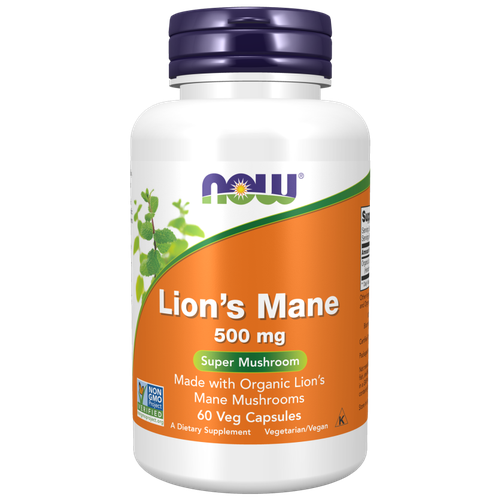 ���� NOW FOODS Lion's Mane 500 �� (������ �����������) 60 ��� ������ (Now Foods), ������ ������