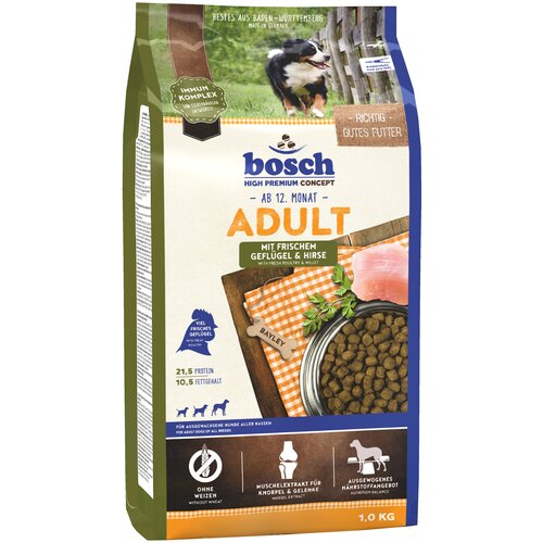  Bosch Adult Poultry&Millet        15   -     , -,   