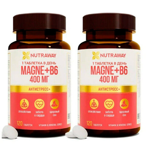 ���� Nutraway Magne + B6 ���., 120 ��., 2 ��., ������ ������