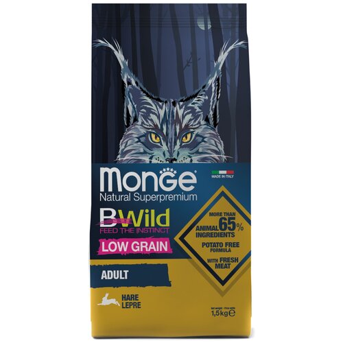  Monge Cat BWild Low Grain      , ,   1,5    -     , -,   