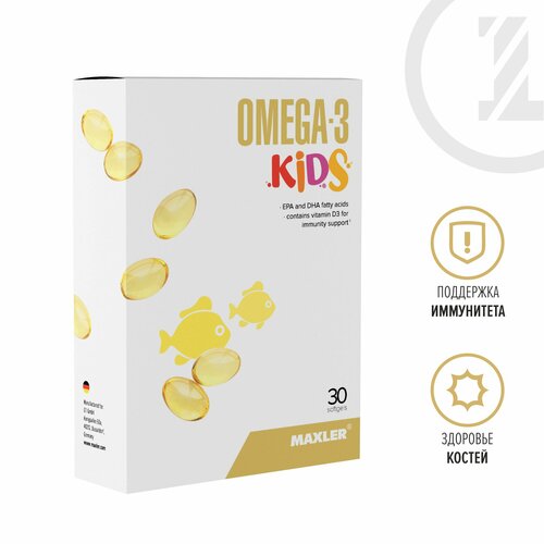  -3   +  D3   Maxler Omega-3 Kids 30 .   -     , -  