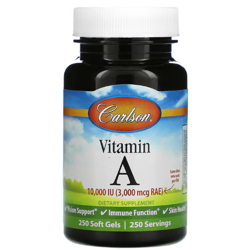  Carlson Vitamin A 10000 IU (3,000 mcg RAE)   10000 , 250  .   -     , -  