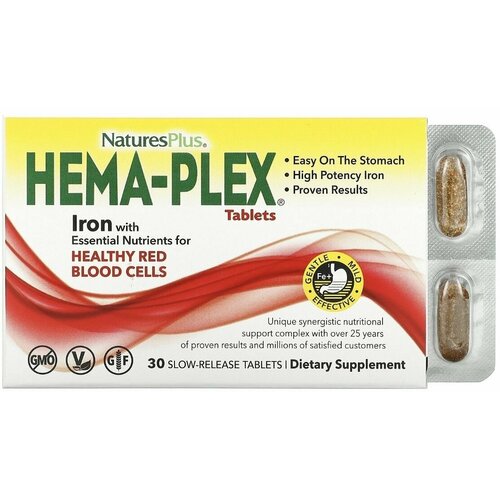  NaturesPlus, Hema-Plex, 30       -     , -  