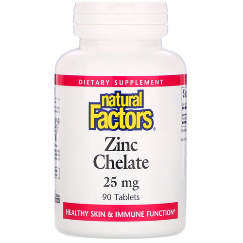 ���� �������� Natural Factors Zinc Chelate, 180 �, 25 ��, 90 ��., ������ ������