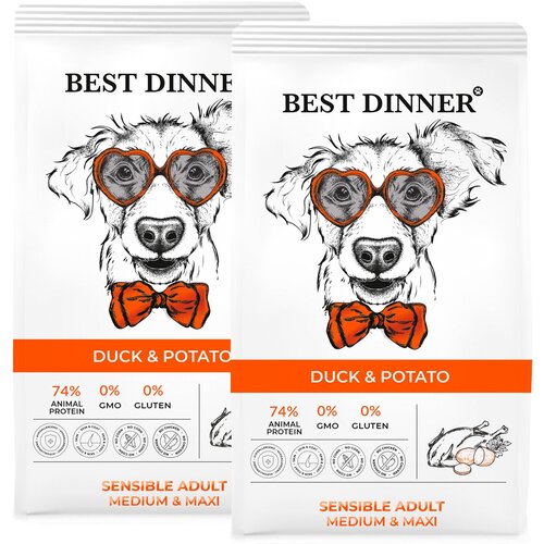  BEST DINNER DOG ADULT MEDIUM & MAXI SENSIBLE    /         (12 + 12 )   -     , -,   