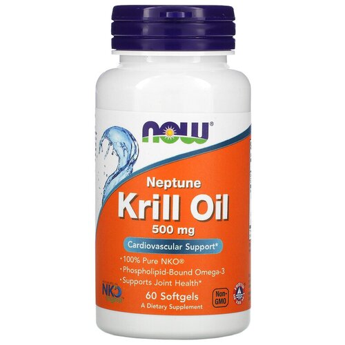  NOW Foods Neptune Krill Oil Cardiovascular Support 500 mg, 60 softgels,      , 500 , 60     -     , -  