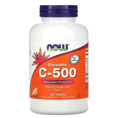 ���� �������� NOW Chewable C-500, 100 ��., ������ ������