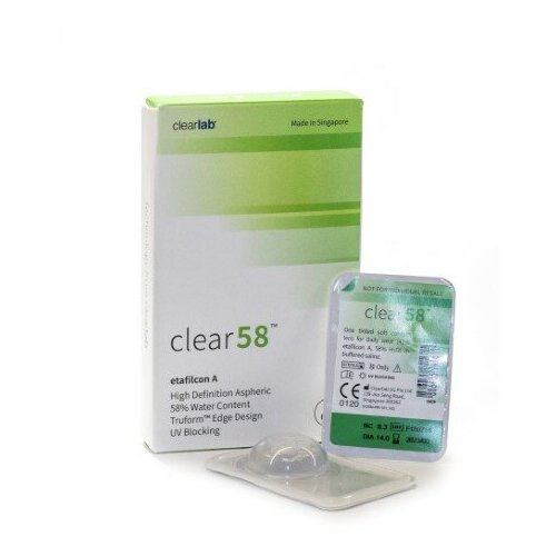    Clearlab Clear 58, 14 , 6 ., R 8,7, D -3,25, , 1 .   -     , -  