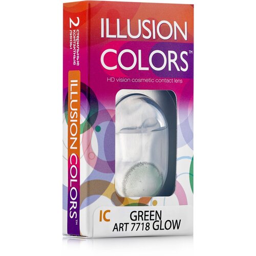    ILLUSION olors Glow, 2 ., R 8,6, D -2, green   -     , -  