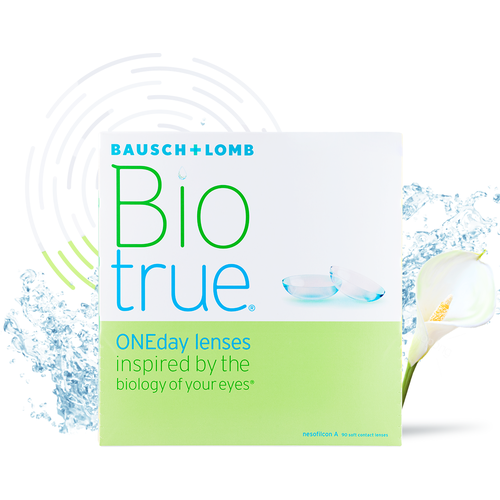 ���� ���������� ����� Bausch & Lomb Biotrue ONEday, 90 ��., R 8,6, D -1,5, 1 ��., ������ ������