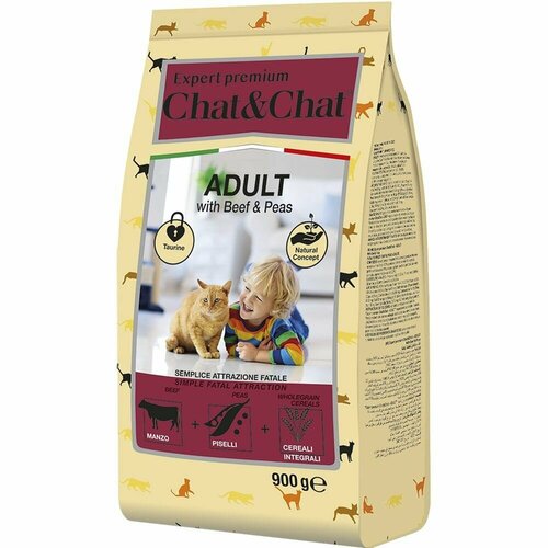    Chat&Chat Expert Premium Adult with beef & peas,       , 900   -     , -  