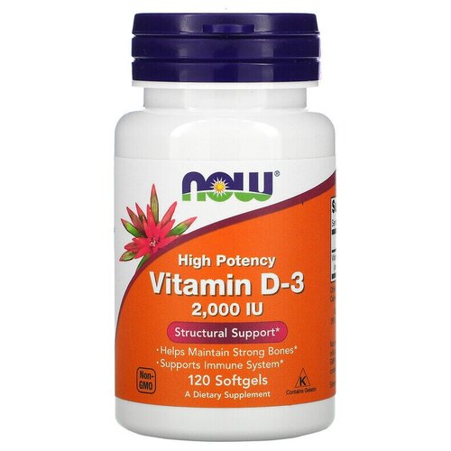  Now foods Vitamin D-3 2000 ME 120 .   -     , -  