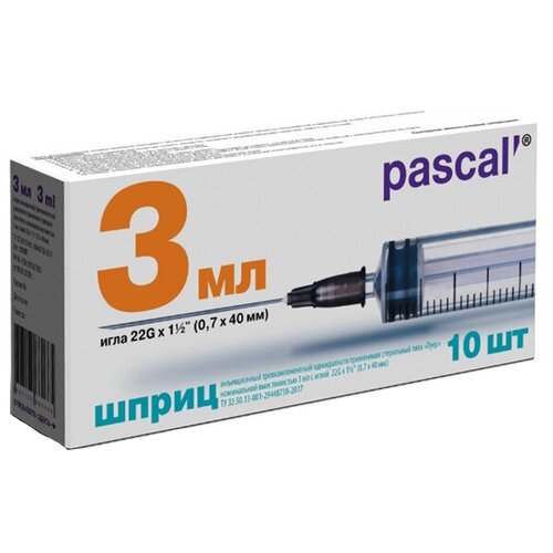   Pascal' , 40  x 0.7 , : 22G, 3 , 10 .   -     , -  