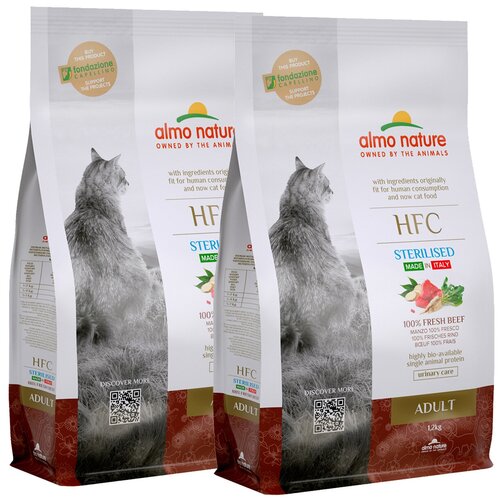  ALMO NATURE HFC ADULT STERILIZED BEEF           (1,2 + 1,2 )
