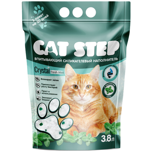 ���� ����������� ����������� Cat Step Crystal Fresh Mint, 3.8�, 1 ��., ������ ������