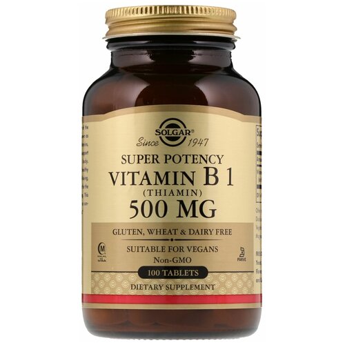   B Solgar Vitamin B1 (Thiamin) 500 mg 100    -     , -  