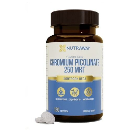 ���� ������� � ���� �CHROMIUM PICOLINATE� (����� ���������) NUTRAWAY 120 ��������, ������ ������