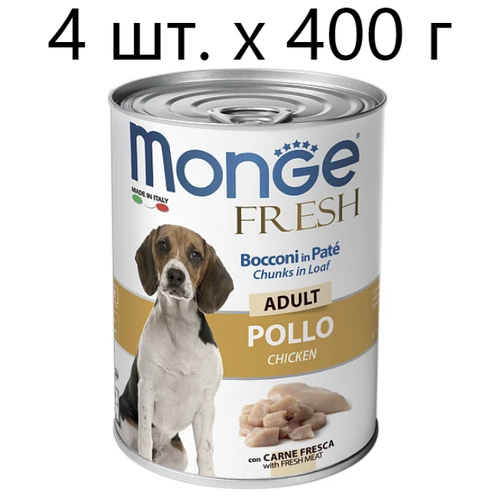      Monge Fresh Chunks in Loaf POLLO Adult, , 8 .  400    -     , -,   