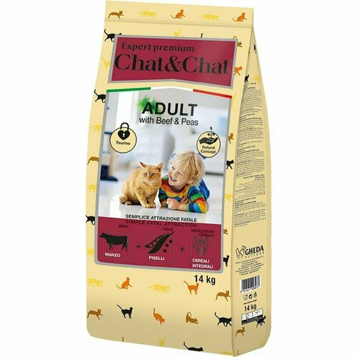    Chat&Chat Expert Premium Adult with beef & peas,       , 14   -     , -  