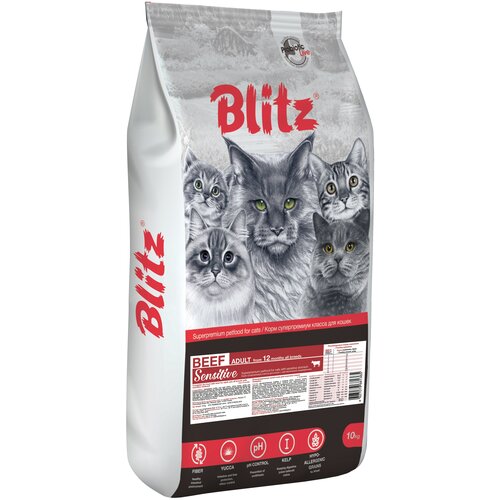  Blitz Sensitive Beef Adult Cats All Breeds - 10 .        -     , -  