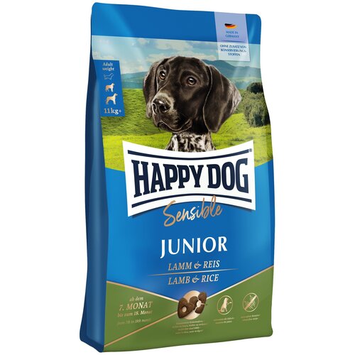    Happy Dog Sensible Junior Lamb & Rice    7      10 