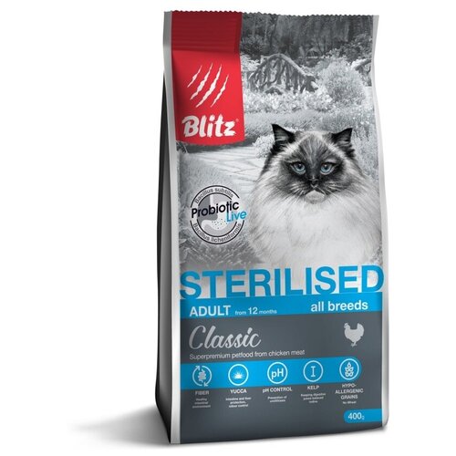        -0,4 . Blitz Classic Chicken Adult Sterilised Cat All Breeds   -     , -  