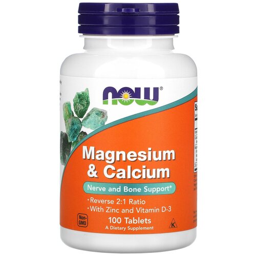   NOW Magnesium & Calcium with Zinc and Vitamin D3, 270 , 100 .   -     , -  