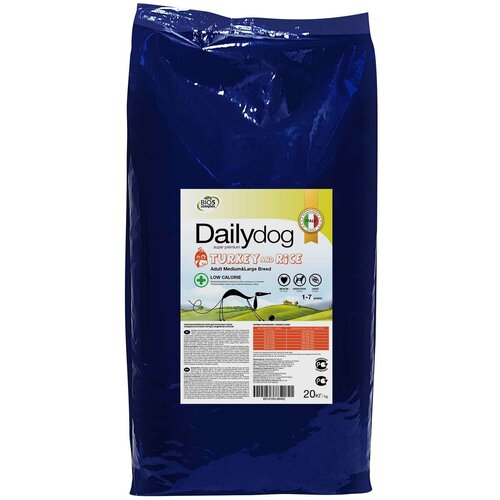    Dailydog Adult Medium Large Breed Low Calorie Turkey and Rice           - 20    -     , -,   