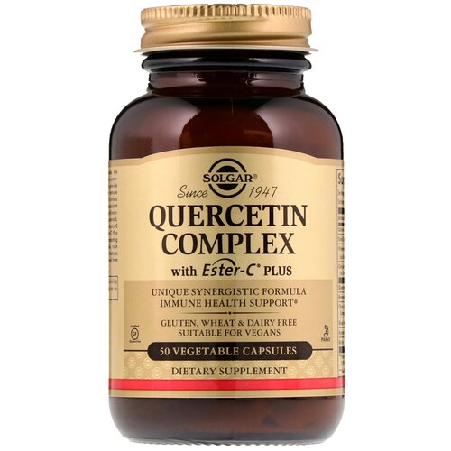 ���� Solgar, Quercetin Complex with Ester-C Plus, �������� ���������� � Ester-C Plus, 50 ������������ ������, ������ ������