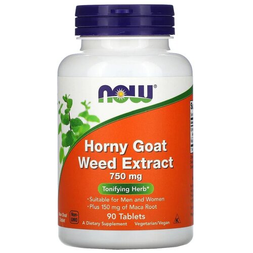 ���� �������� NOW Horny Goat Weed extract, 190 �, 750 ��, 90 ��., ������ ������
