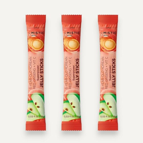  MISTIC 6-YEAR OLD KOREAN RED GINSENG+VIT C SUPERPOWER JELLY STICKS     6-          3*15   -     , -  