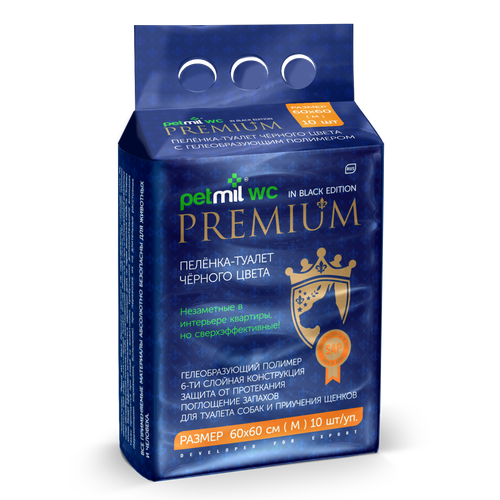 ���� ��� ����� �edmil Petmil WC Black Premium 10 ��. black, ������ ������