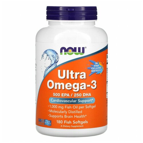  NOW Foods Ultra Omega-3 500 EPA/250 DHA 180    -     , -  