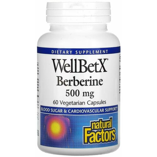  100% iHerb - Berberine, , WellBetX, 500 , 60  , Natural Factors   -     , -  